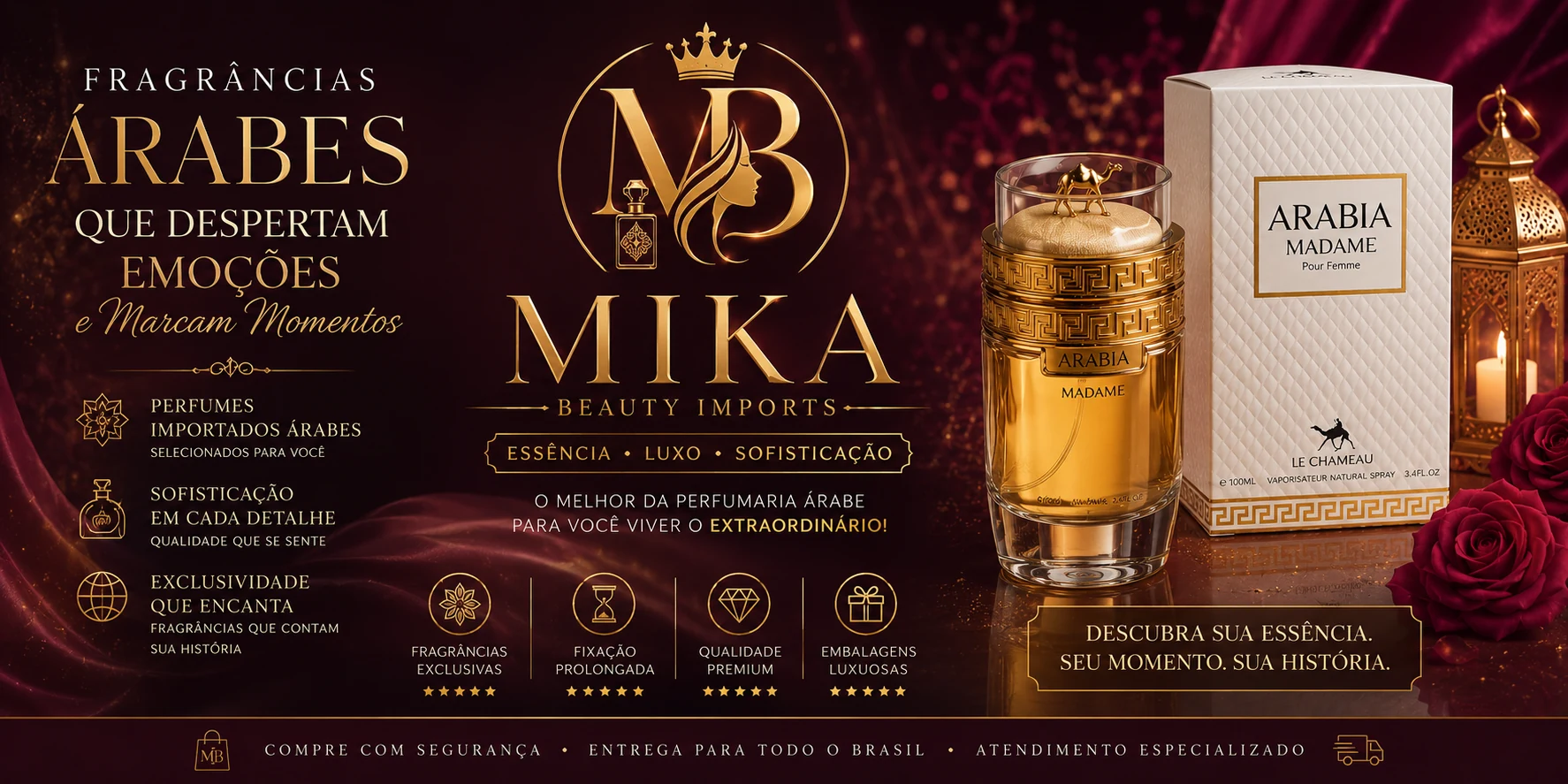 Arabia Madame, da Le Chameau — fragrâncias árabes que despertam emoções e marcam momentos. Descubra sua essência.
